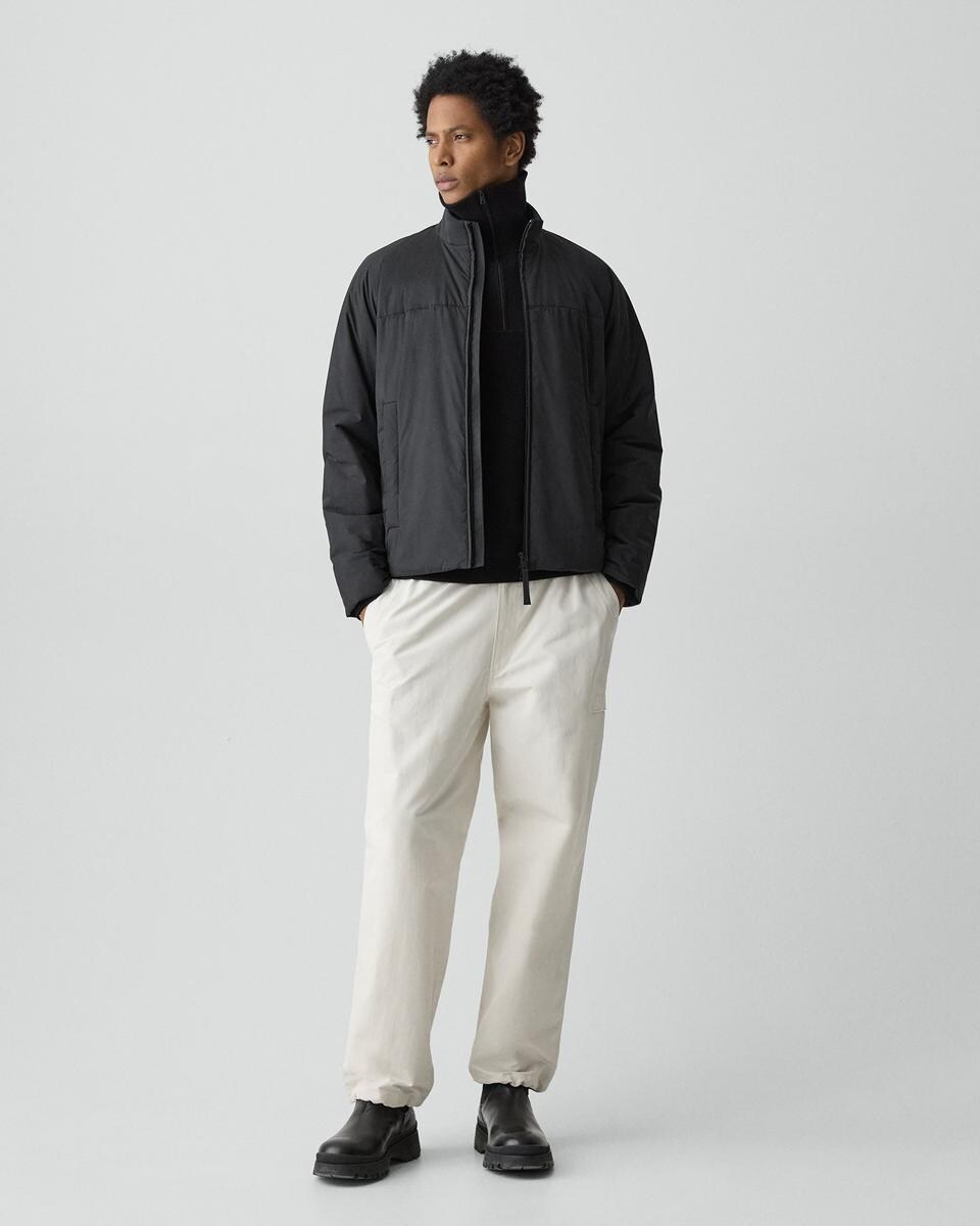 Stand Collar Jacket in Motion Nylon