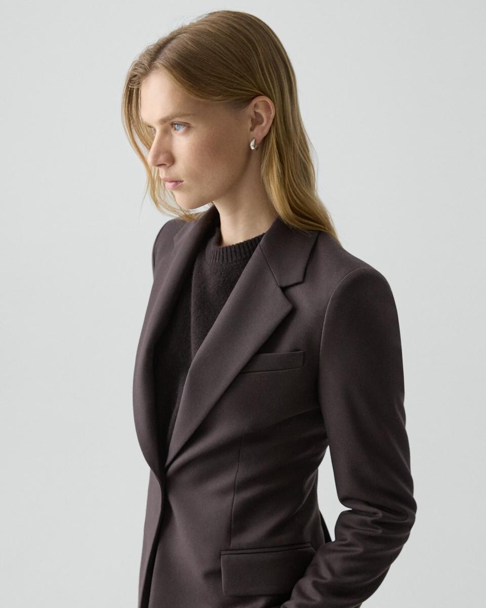 Lynnia Blazer in Sleek Flannel