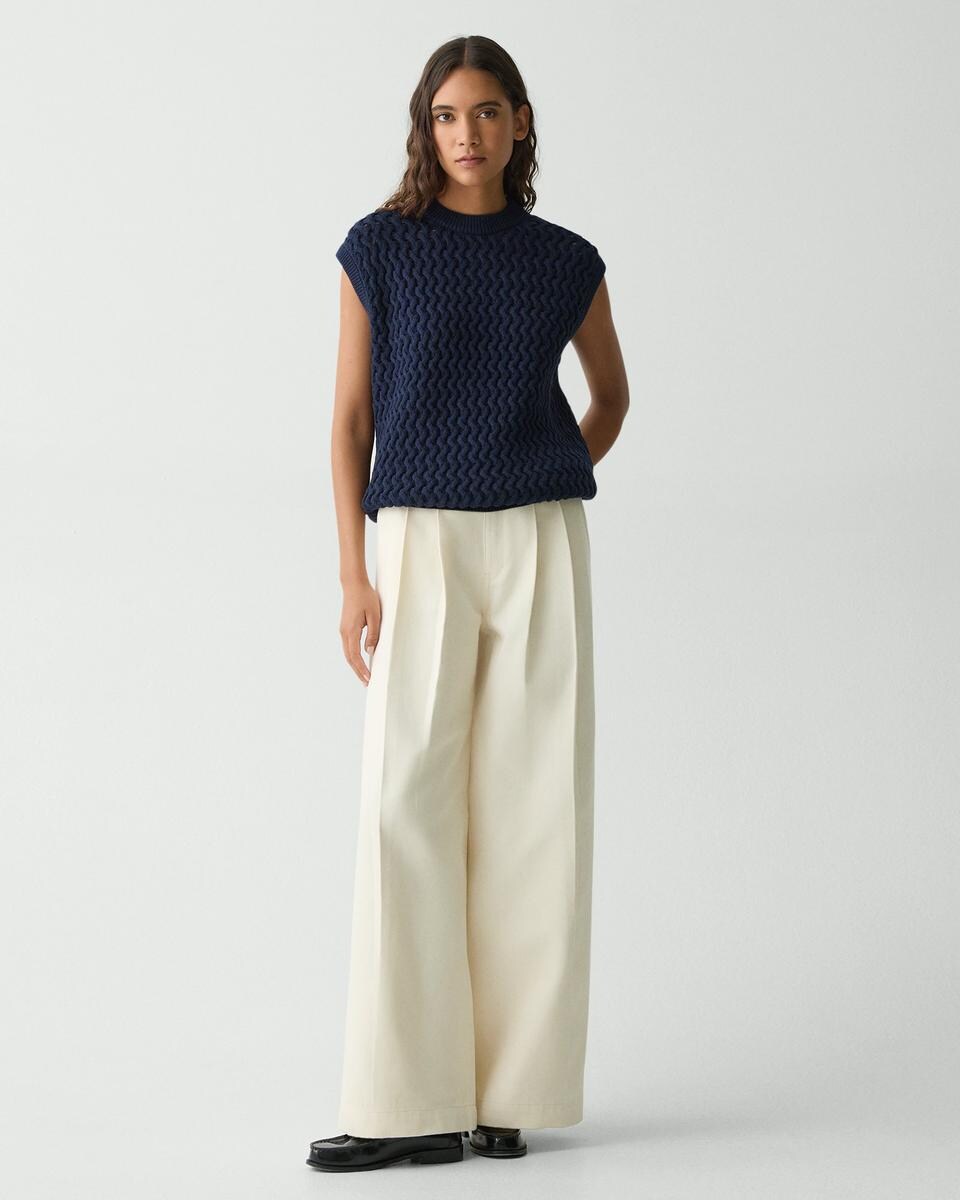 Sweater Vest in Rounded Cotton