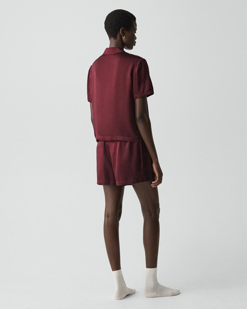 Short Pajama Set in Lounge Silk