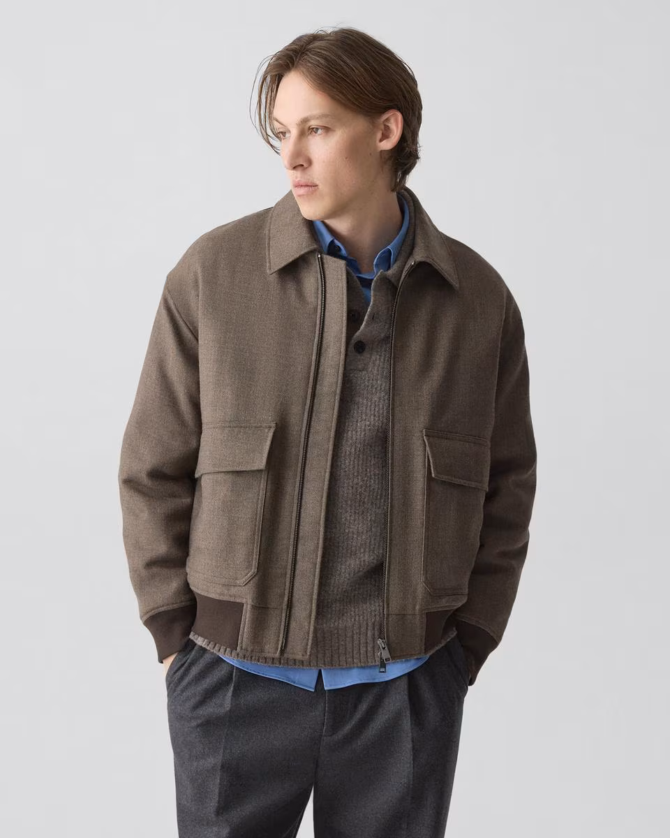 Modern Aviator Jacket in Dapper Wool