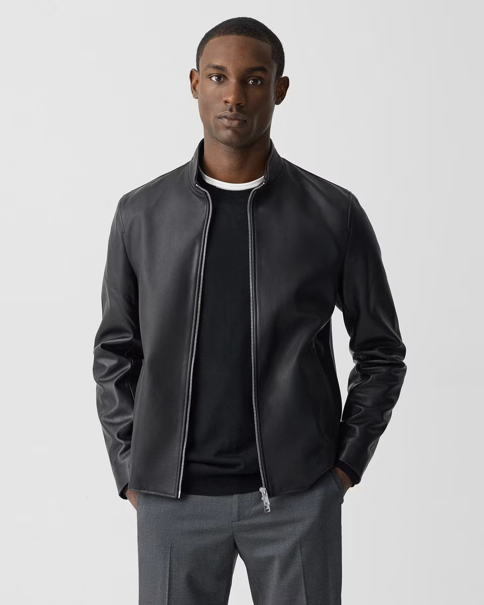 Morvek Zip Jacket in Leather