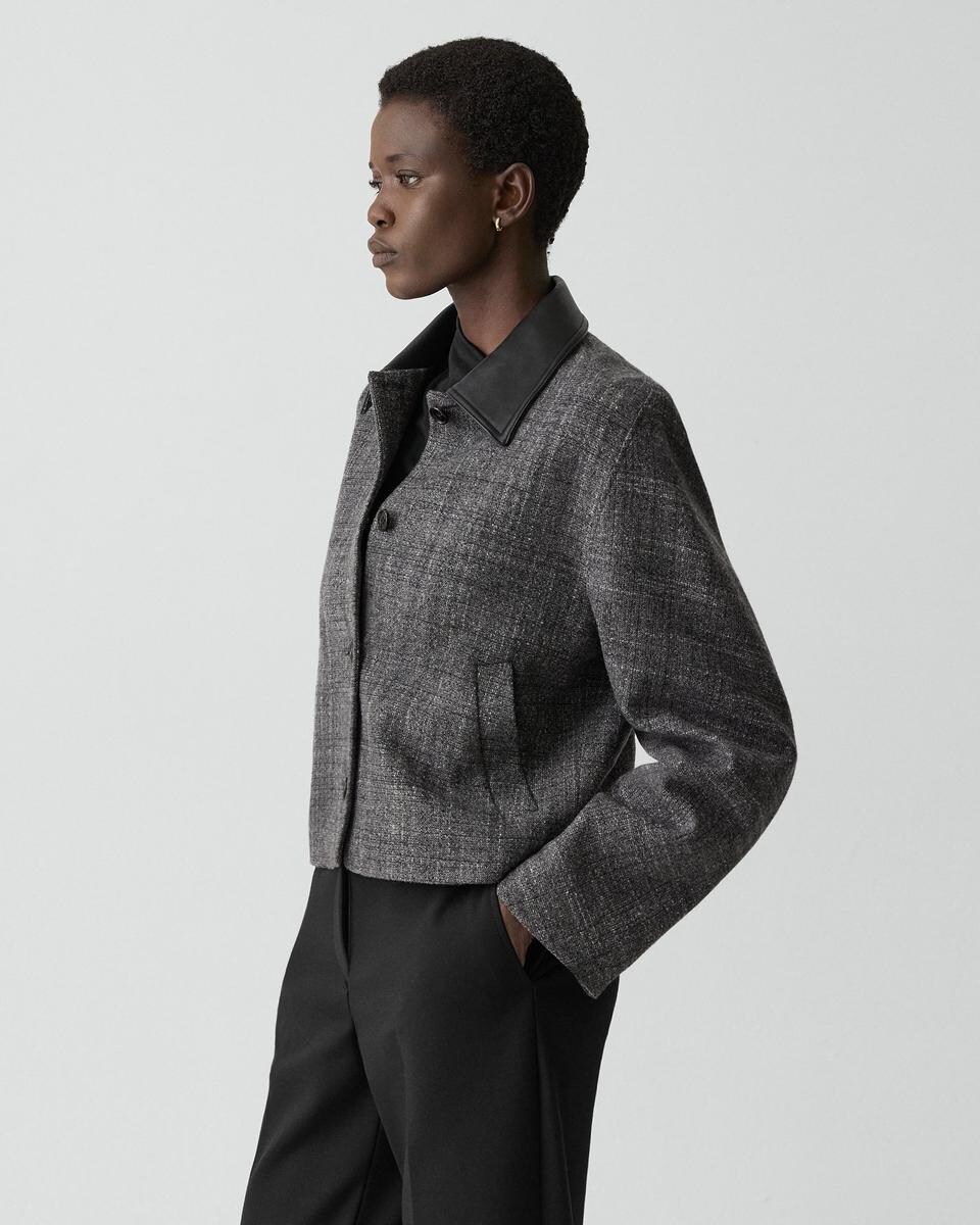Curve Sleeve Jacket in Malfile Wool