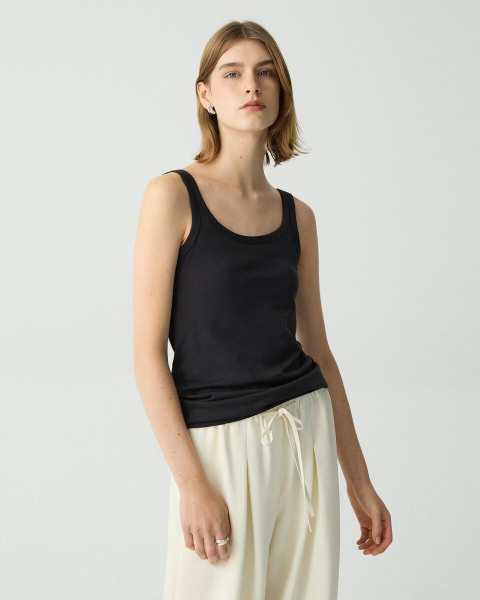 Scoop-Neck Tank Top in Cotton