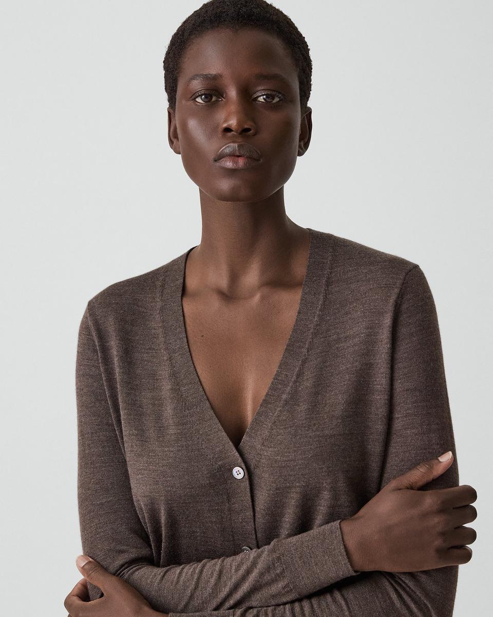 V-Neck Cardigan in Regal Wool