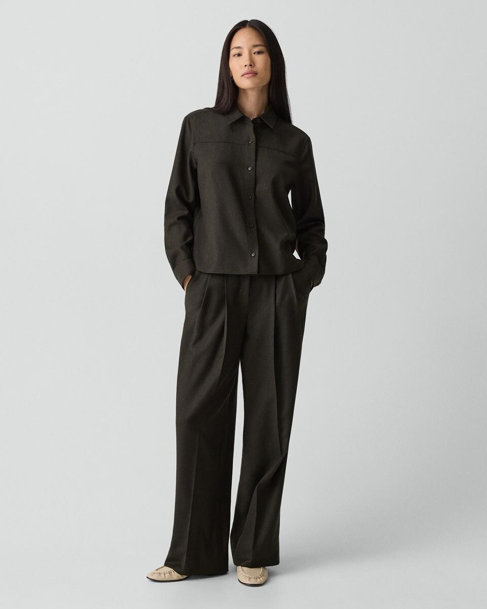 Boxy Shirt in Sleek Flannel