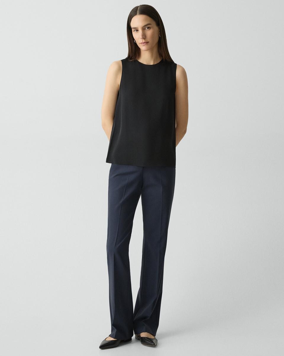 Shell Top in Silk Georgette