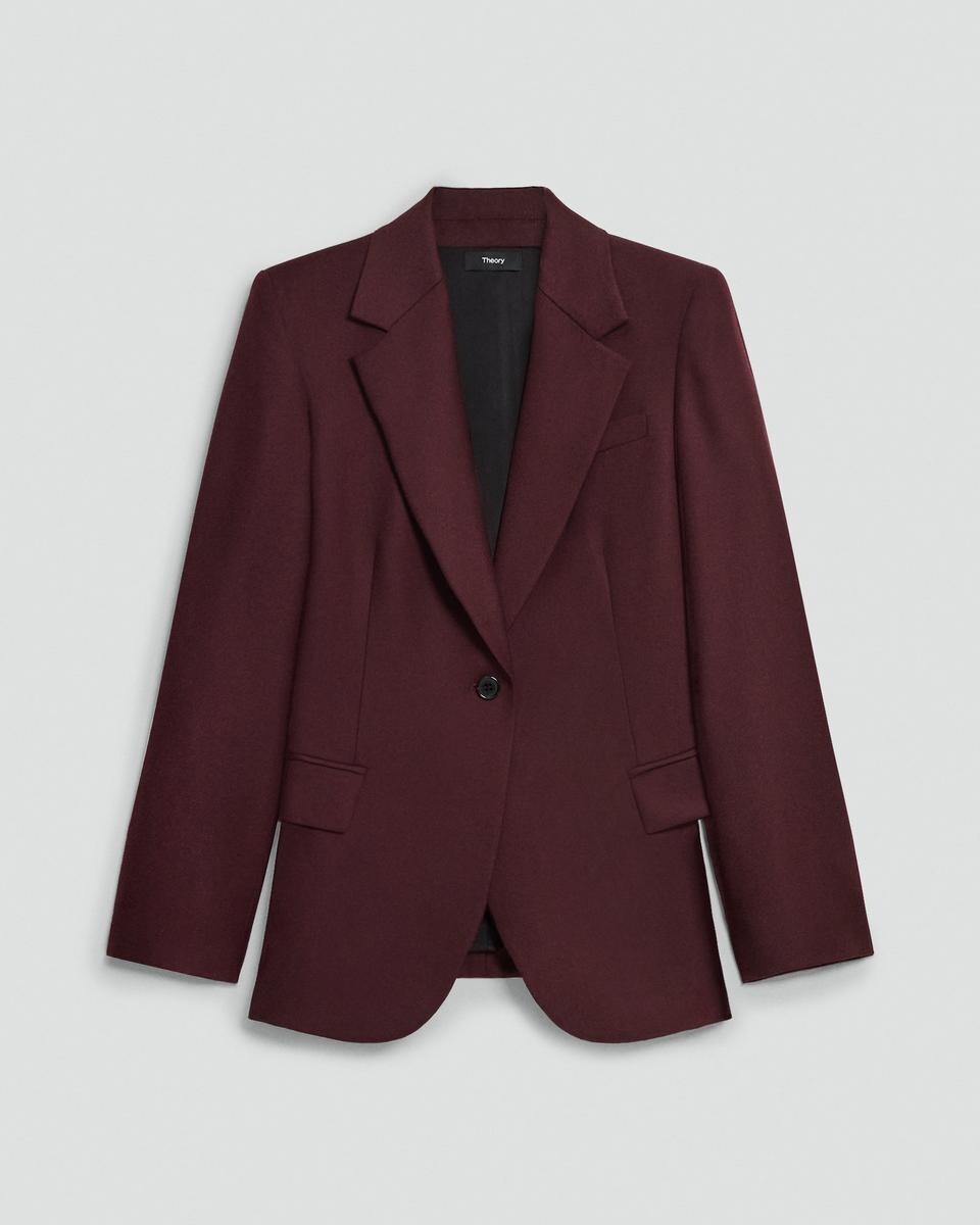 Lynnia Blazer in Sleek Flannel