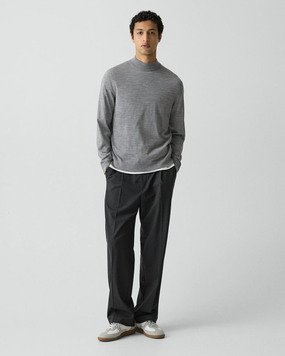 Mock Neck Sweater in Regal Wool
