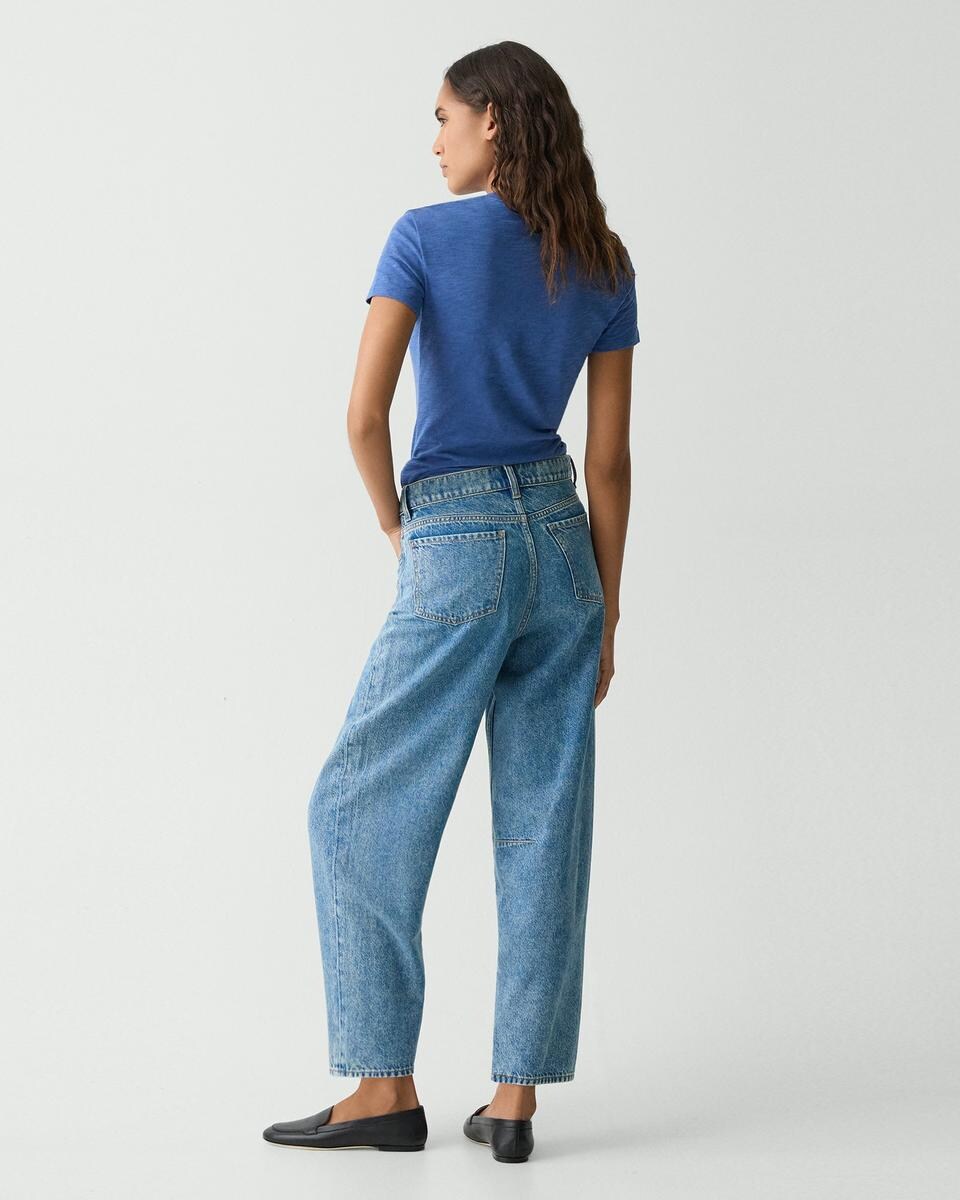 Cropped Barrel Pant in Relaxed Denim