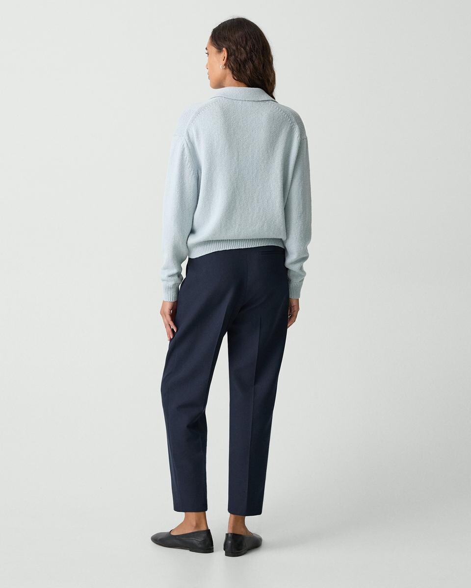Tapered High-Rise Pant in Wool-Blend