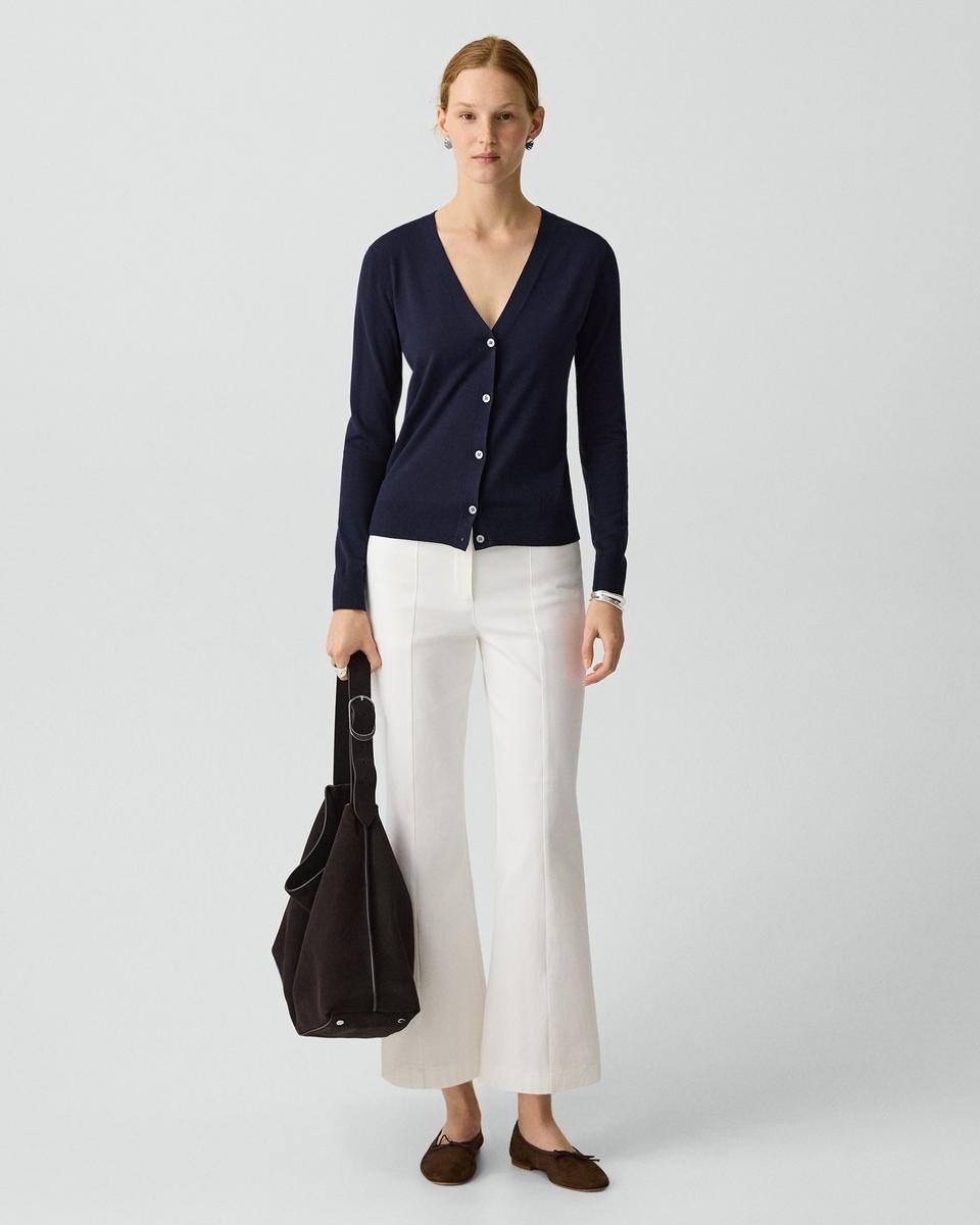 V-Neck Cardigan in Regal Wool