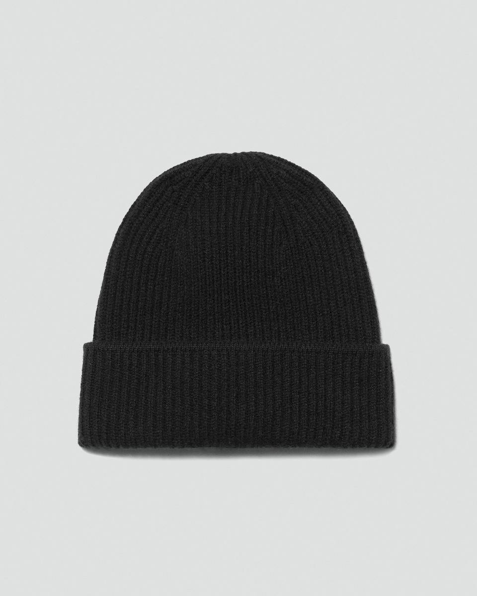 Ribbed Beanie in Cashmere