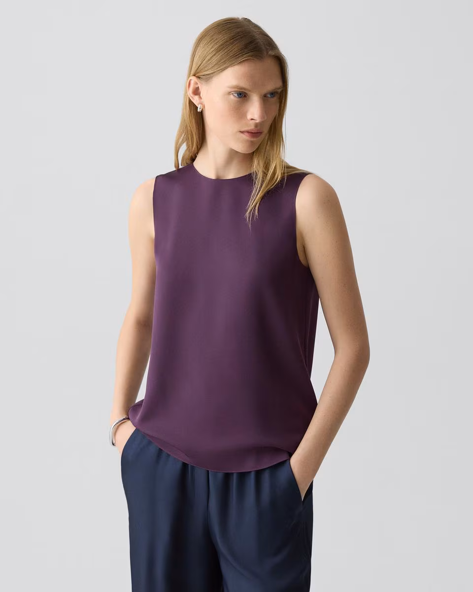 Shell Top in Silk Georgette