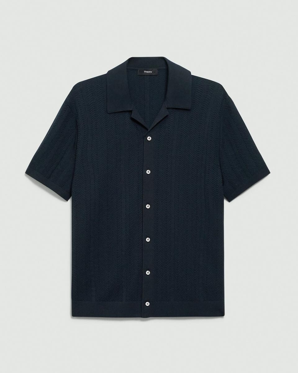 Camp Collar Shirt in Cotton Light Twist