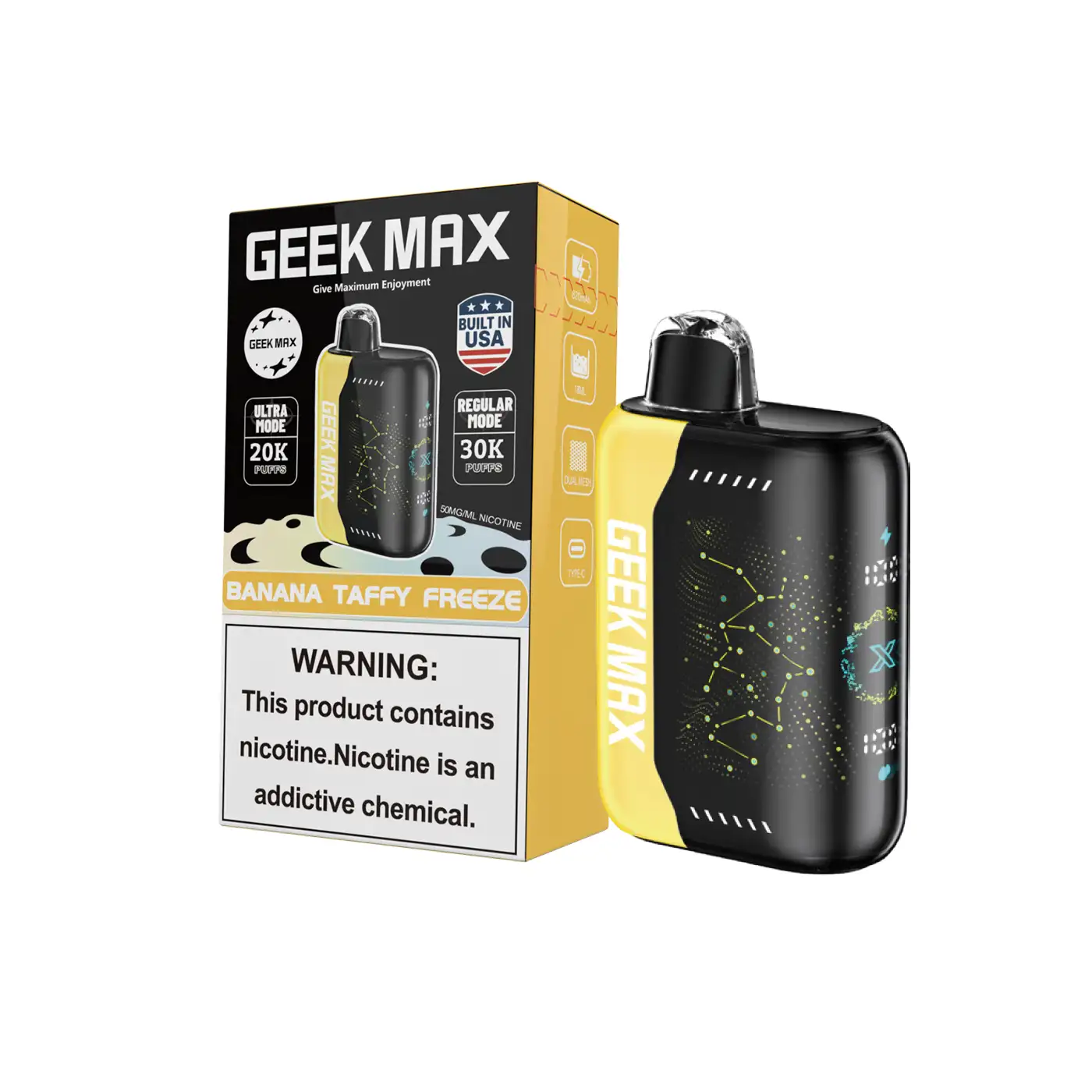 Bananataffy Freeze | Geek Max 30000 Puffs Disposable Vape - Geek Pulse US