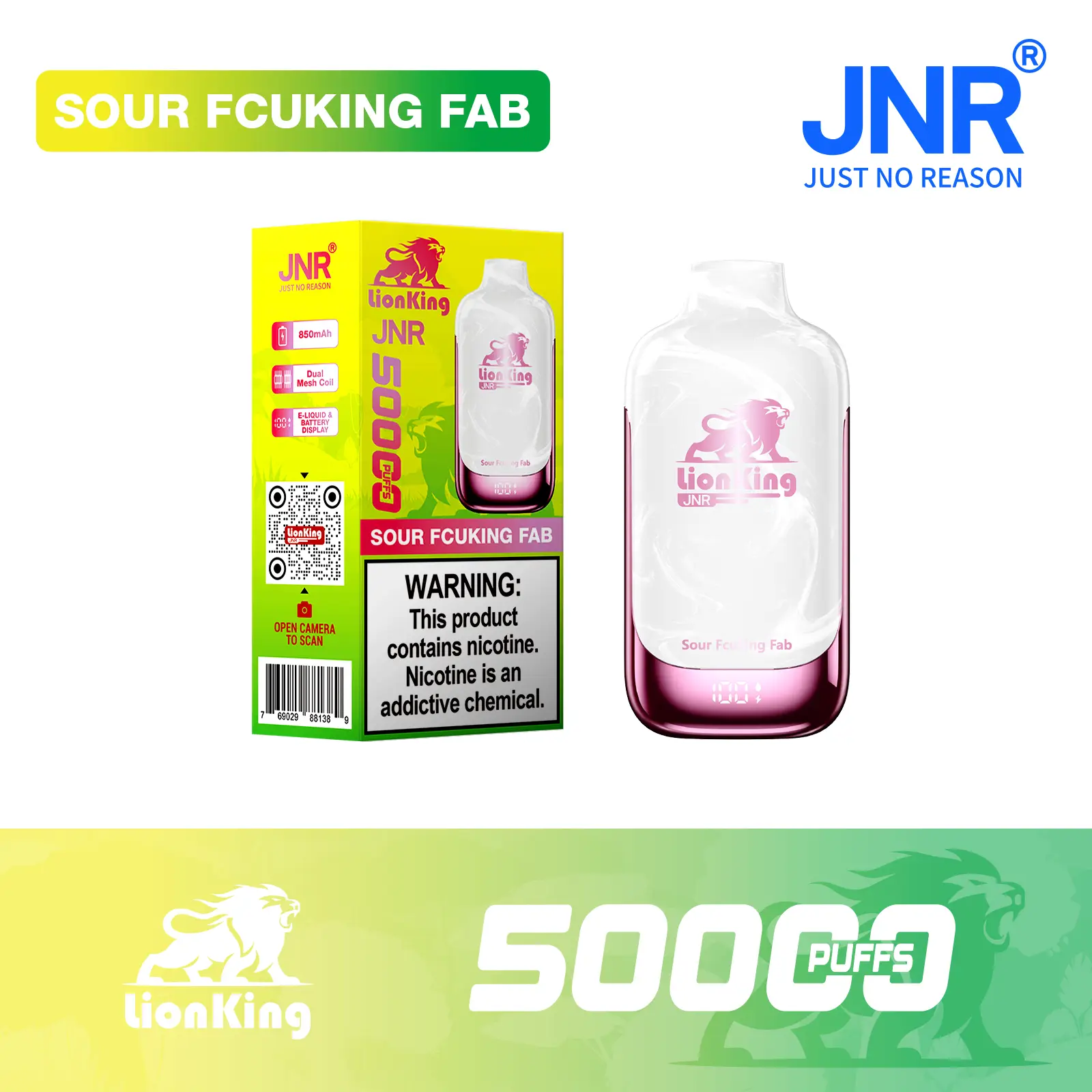 JNR Lion King 50000 Puffs Disposable Vape - Geek Pulse US