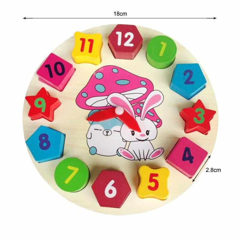 Baby Educational Wooden Toy - Rabbit Clock