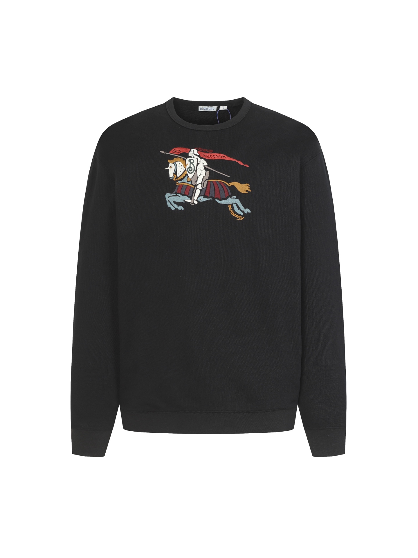 Colorful embroidered horse crewneck sweatshirt