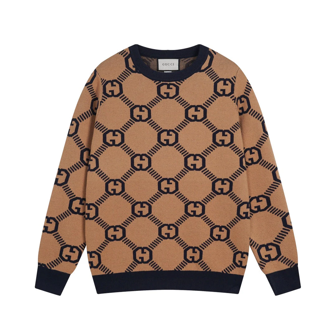 Jacquard-knit cashmere sweatshirt