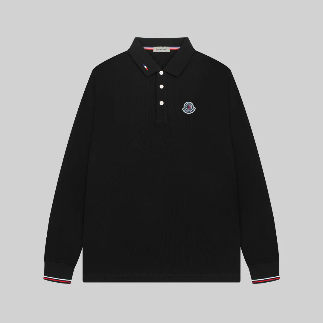 Embroidery lapel polo long-sleeved T-shirt