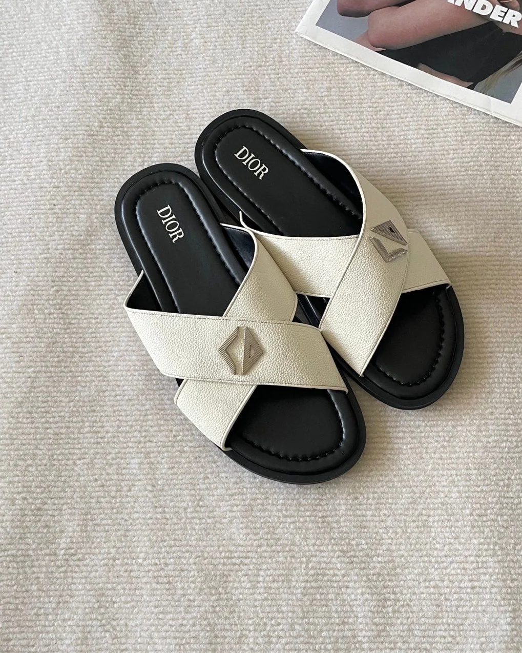 Men's canvas cross slippers