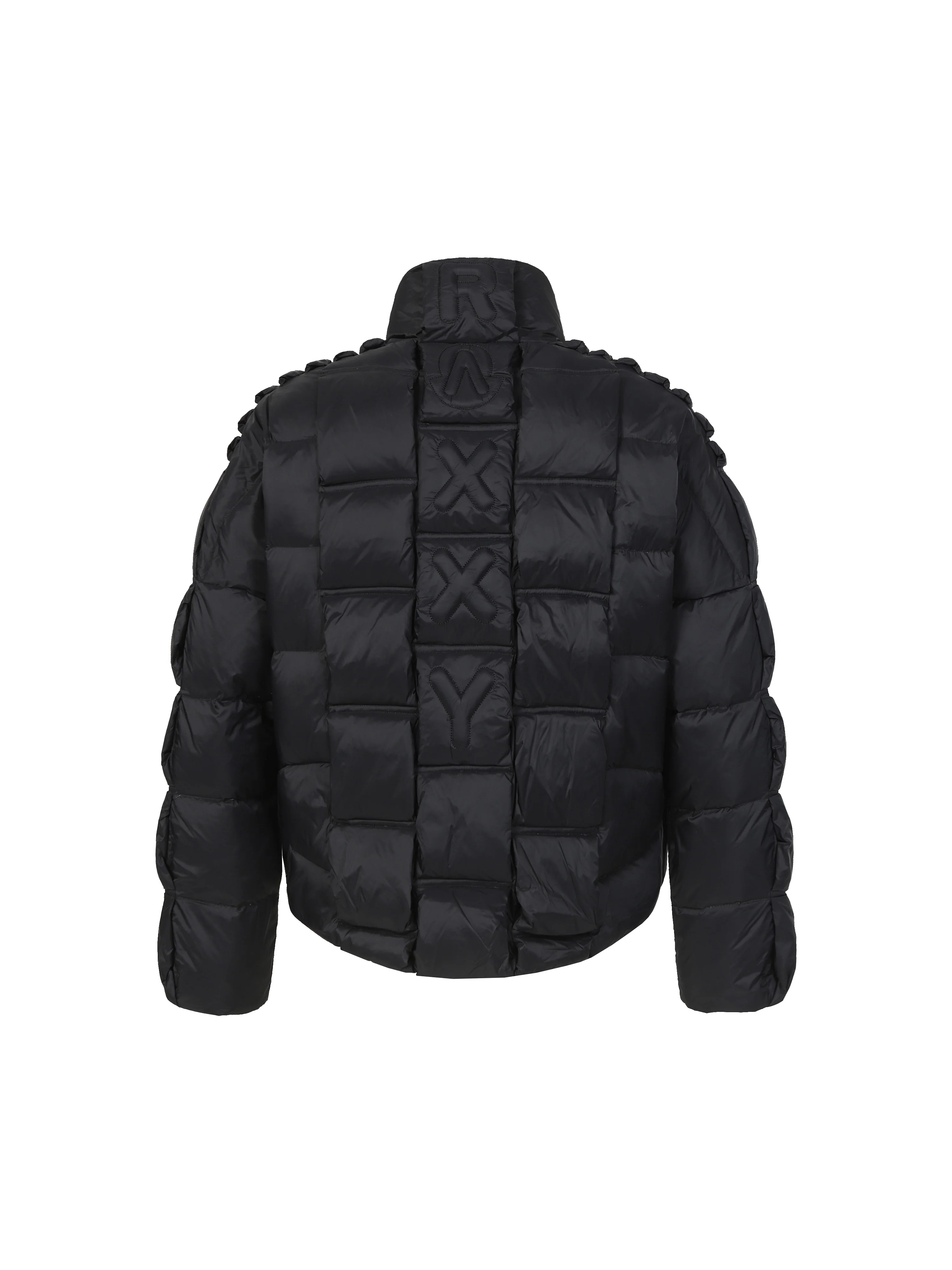 3D Quilted Zipper Down Jacket