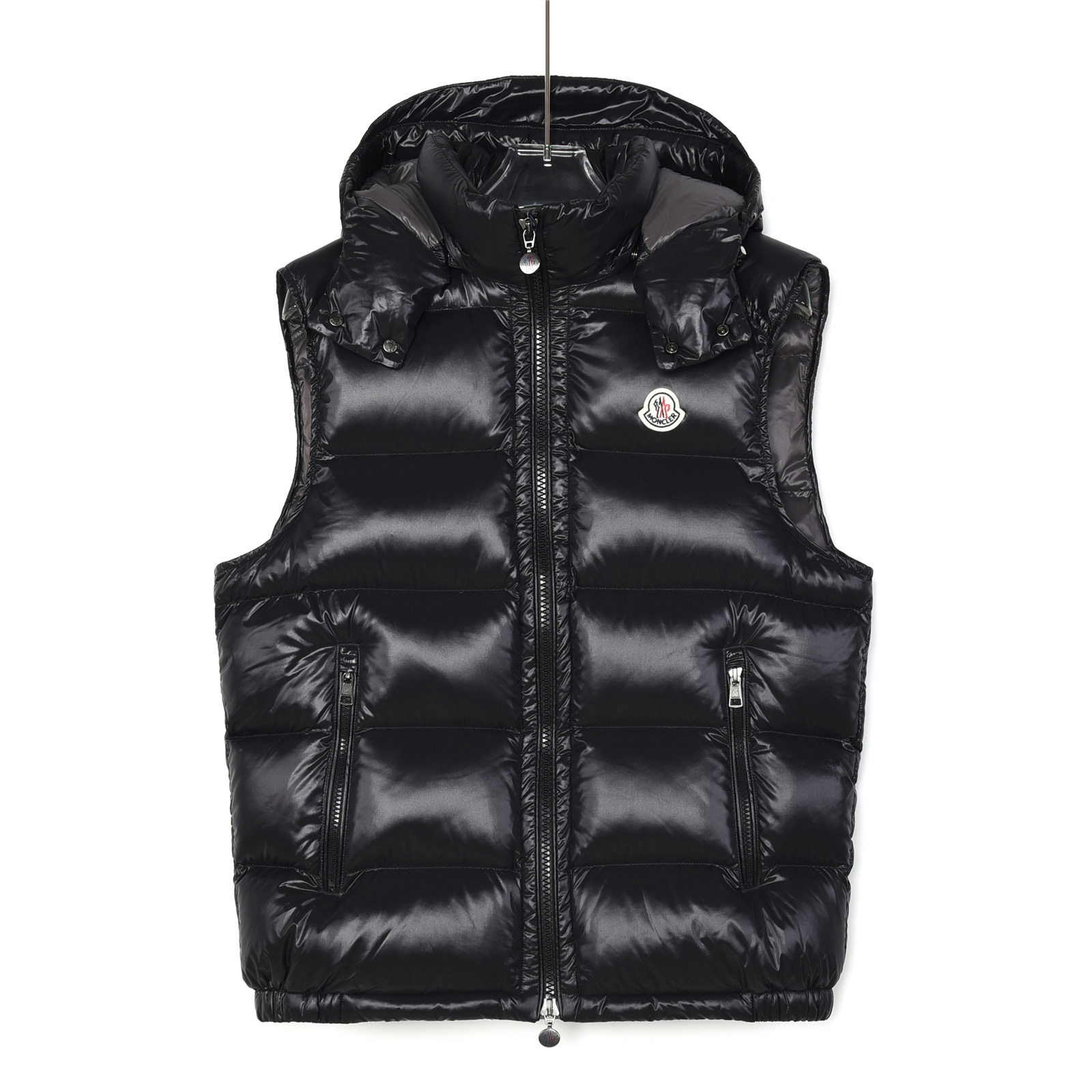 Painted Nylon Hooded Down Vest