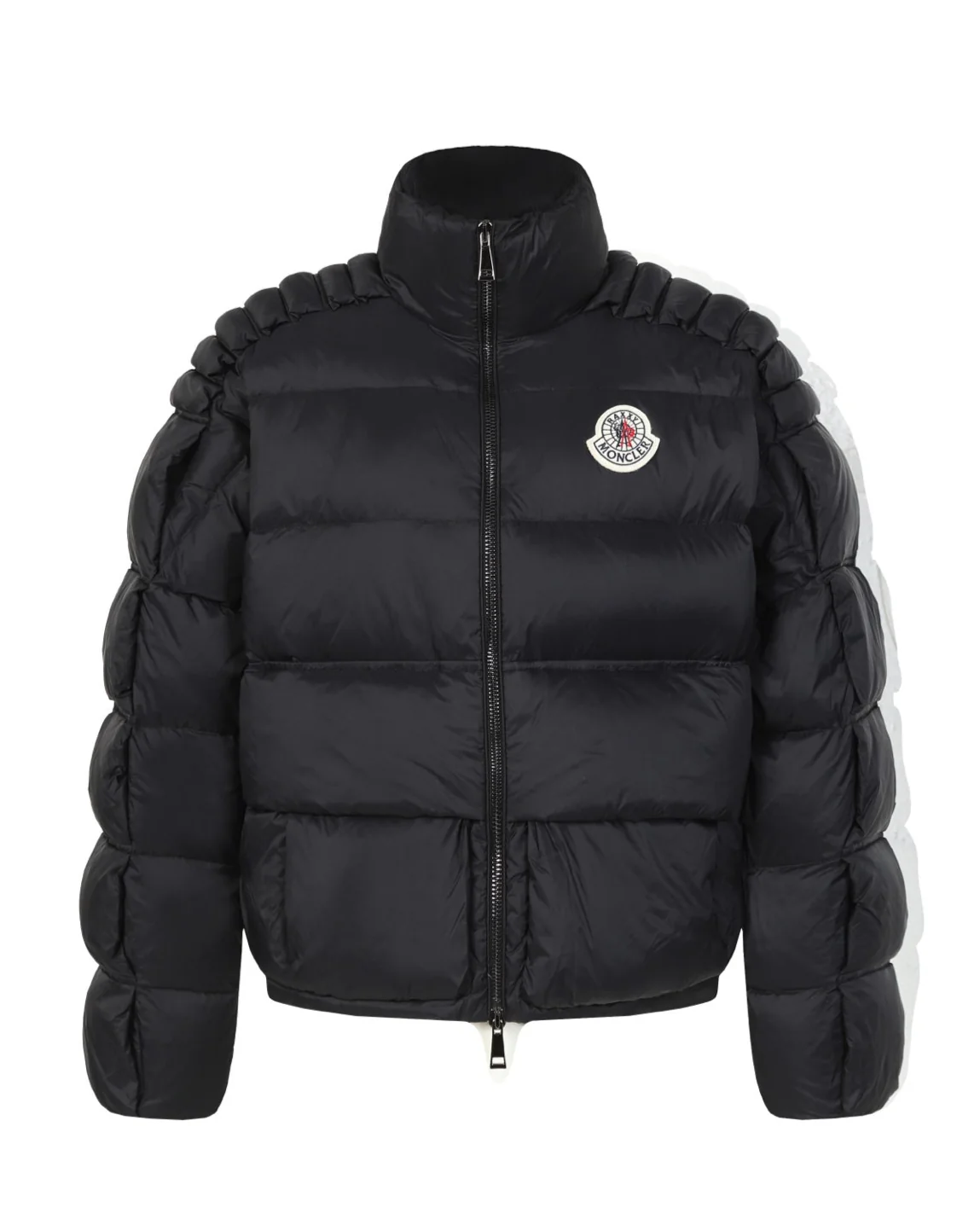 3D Quilted Zip-Up Down Jacket