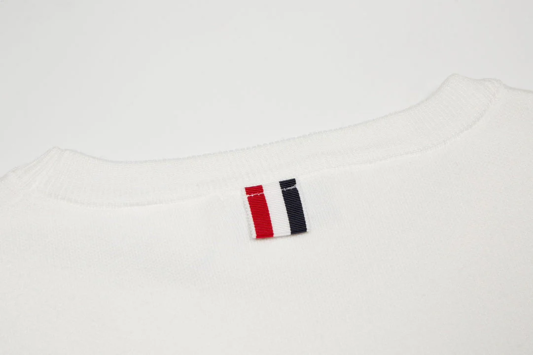 Knitted embroidered cashmere sweatshirt