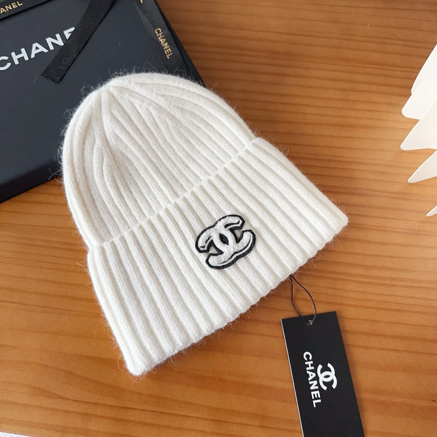 Embroidered Wool Knit Beanie