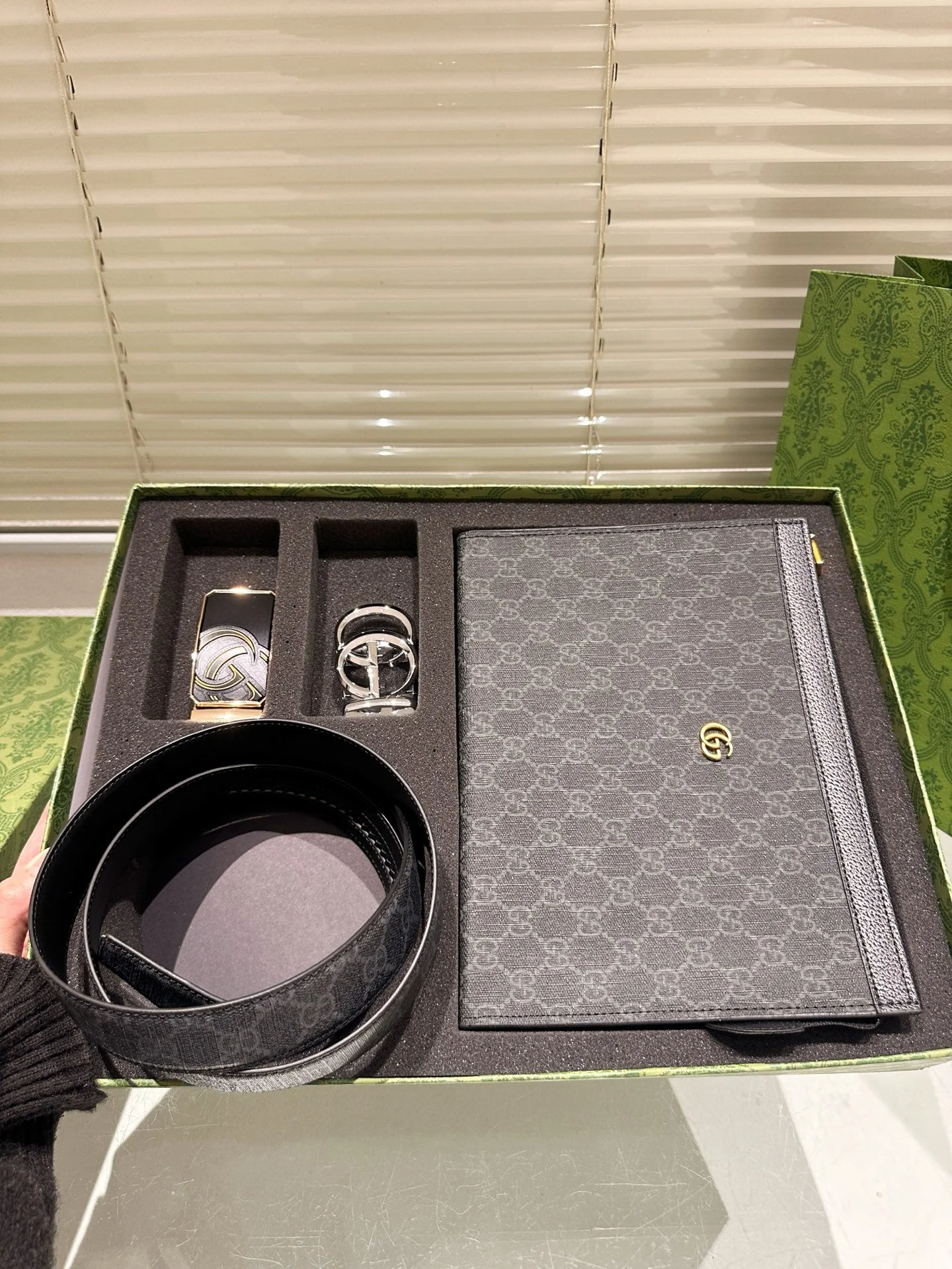 Men's Belt + Clutch Gift Box