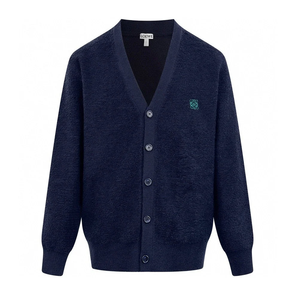 Knitted embroidered cashmere cardigan