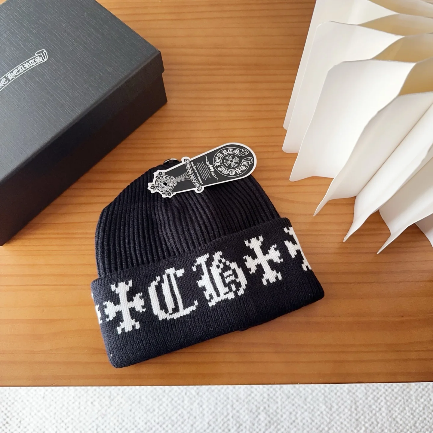 Jacquard Cashmere Knitted  Beanie