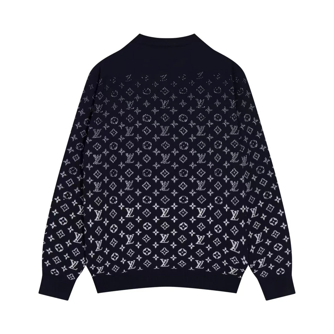 Jacquard gradient cashmere sweatshirt