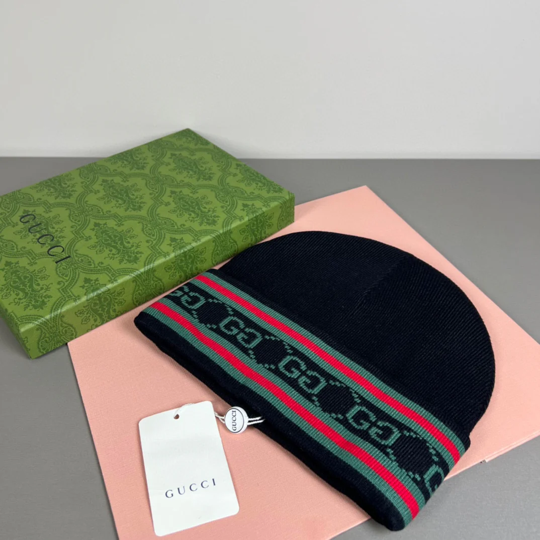 Jacquard Cashmere Knitted  Beanie