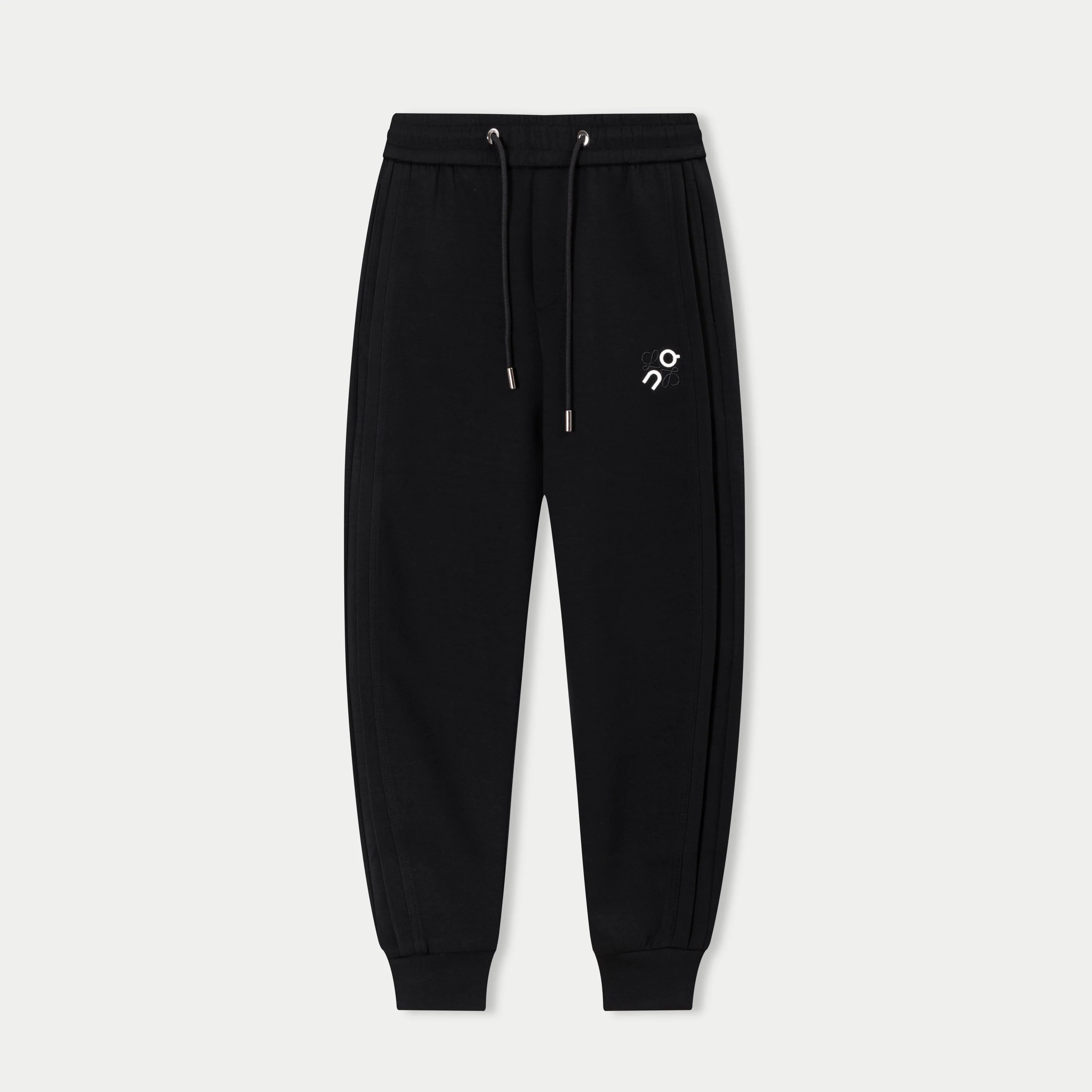 Embroidered drawstring casual trousers