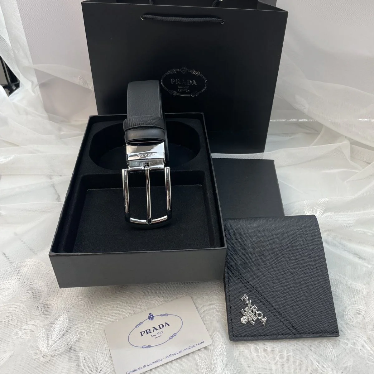 High-quality belt + wallet gift box