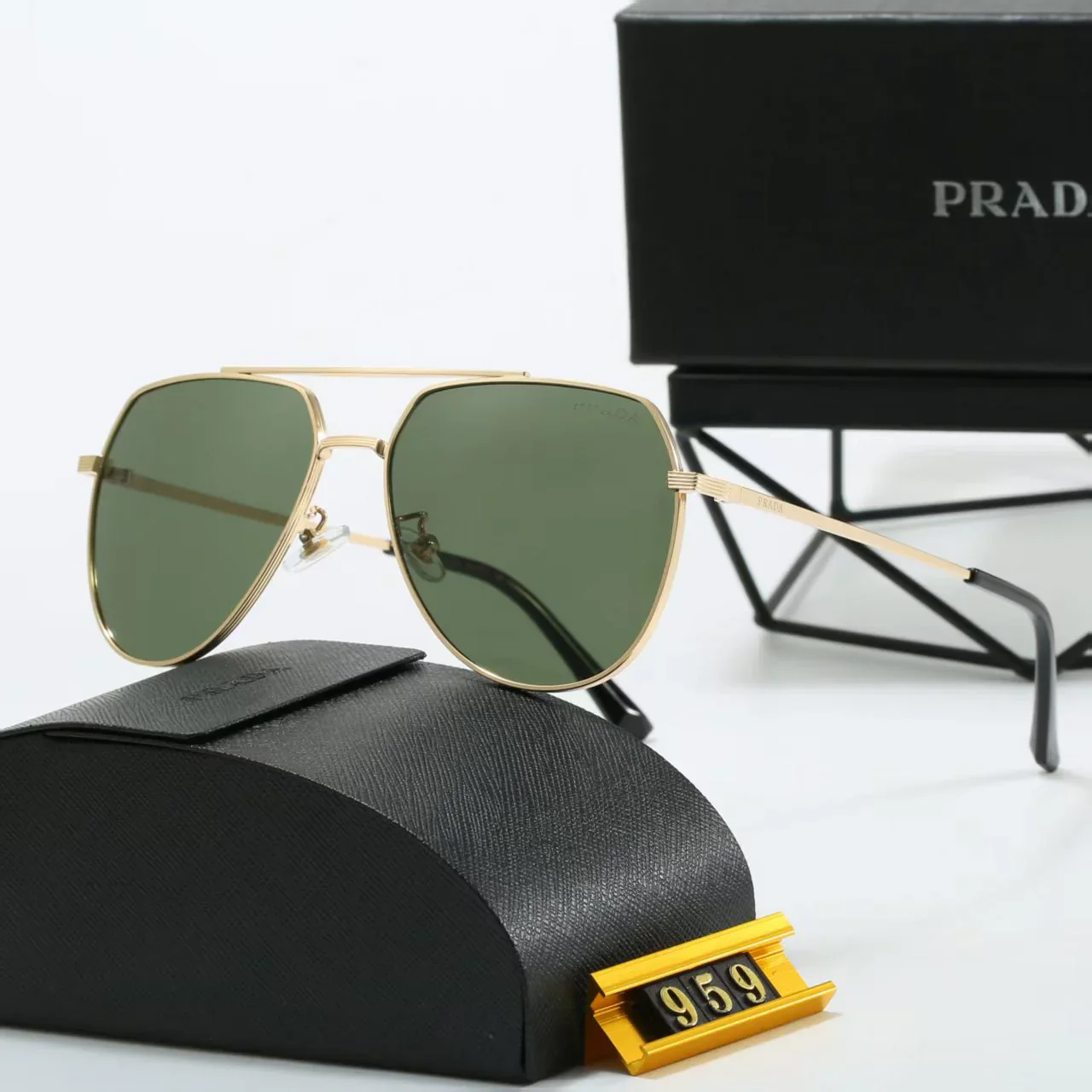 Thin lens metal sunglasses 959