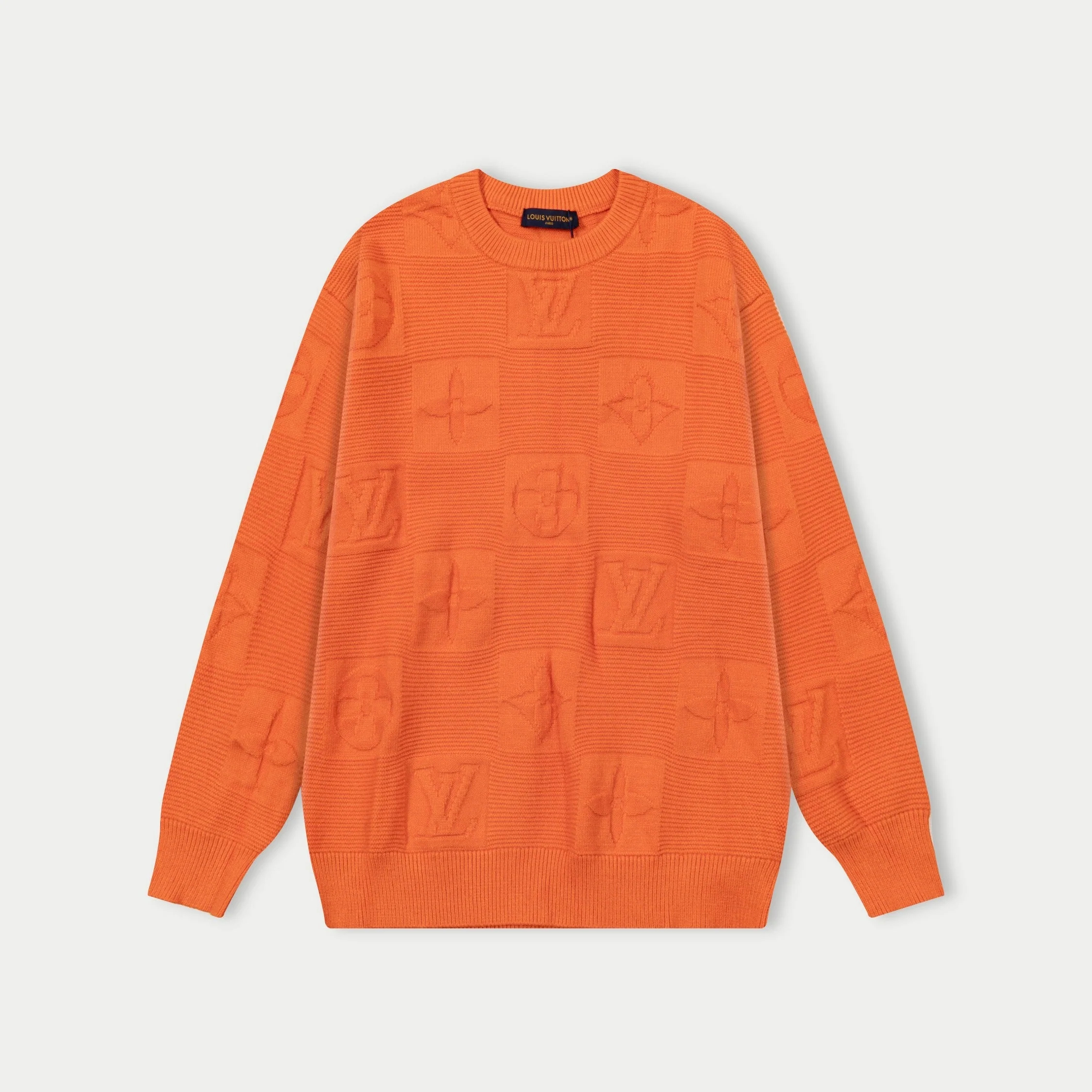 jacquard crew neck cashmere sweatshirt