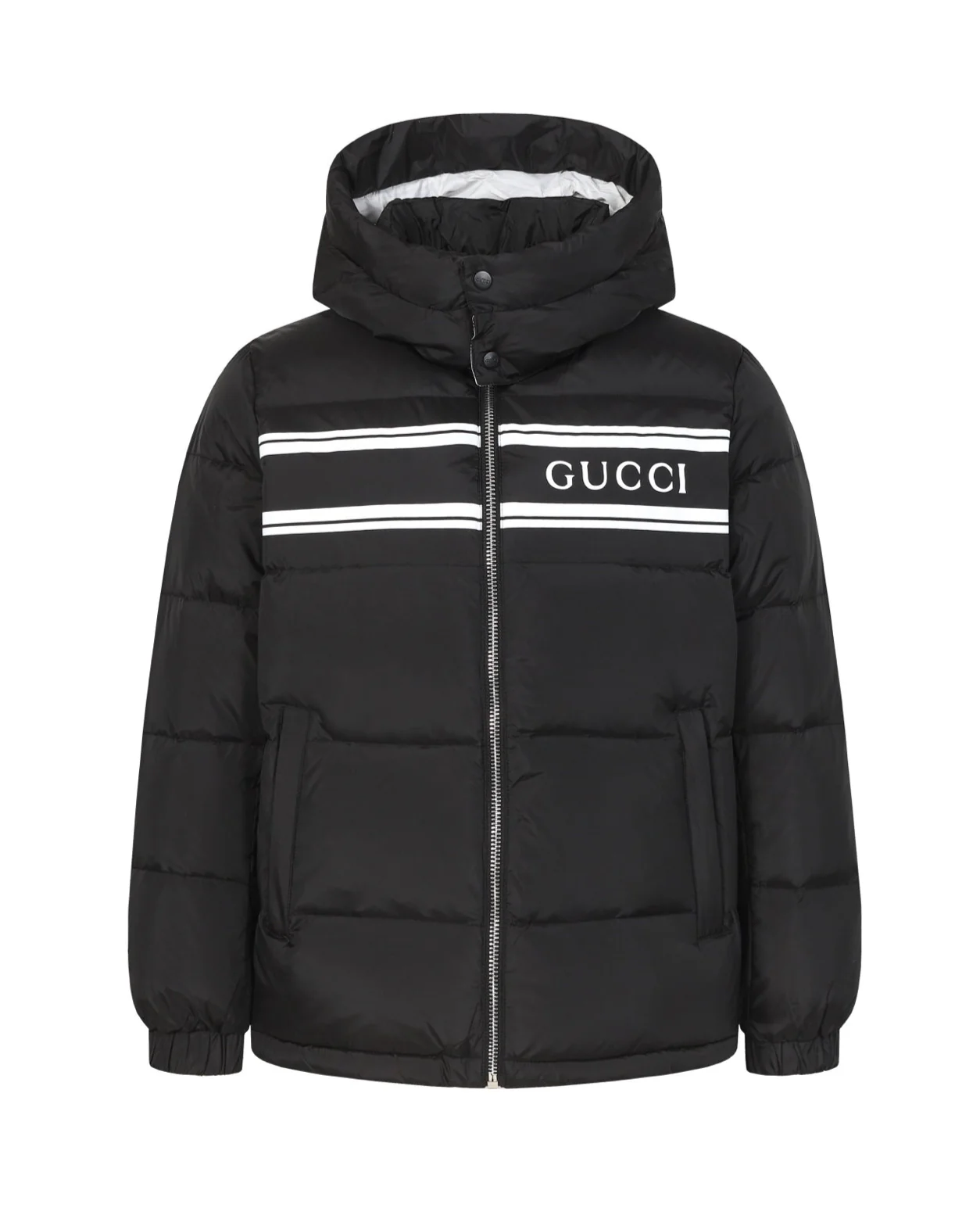 Detachable hooded down jacket