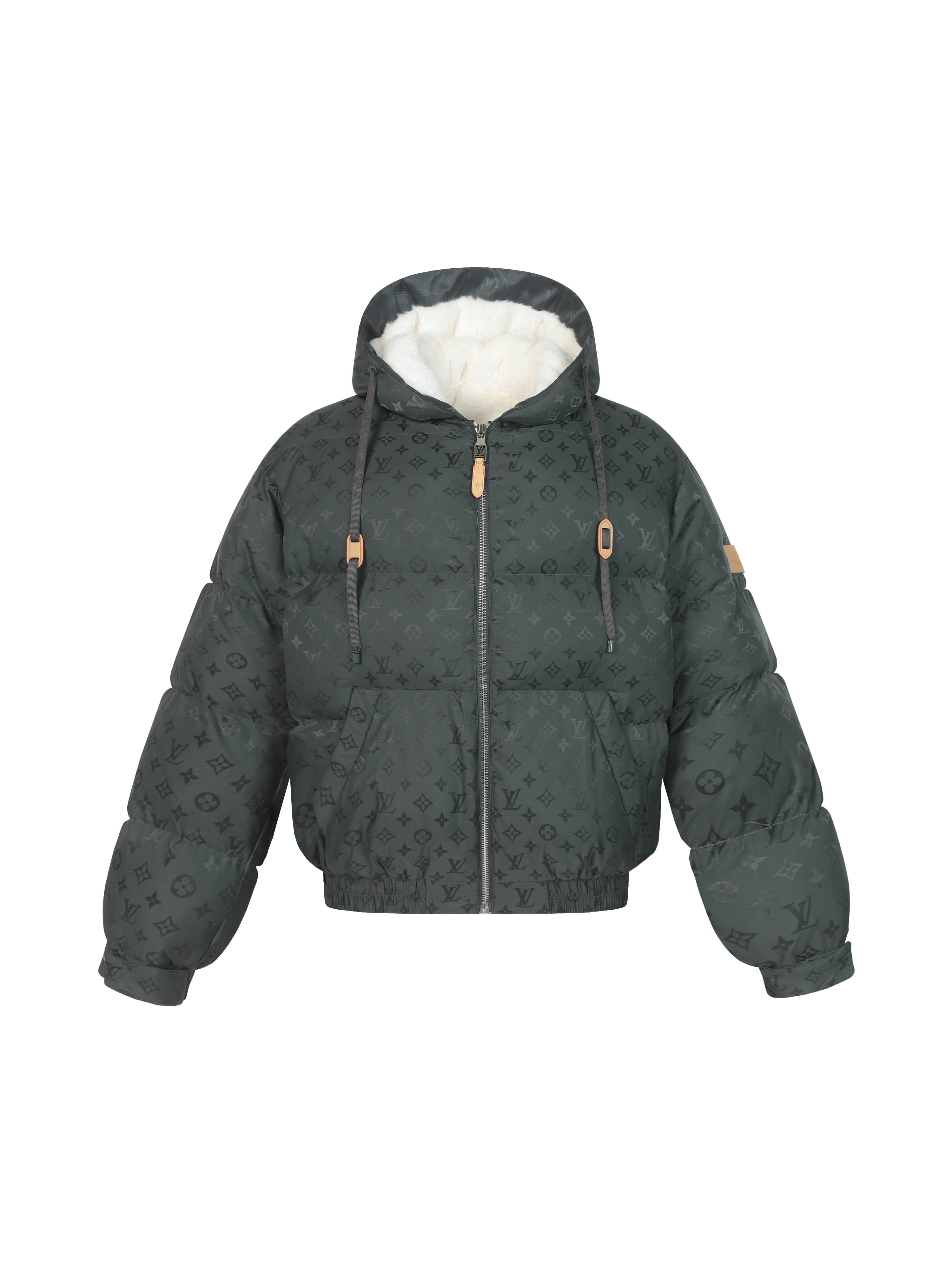 Ski-themed all-over print  jacket