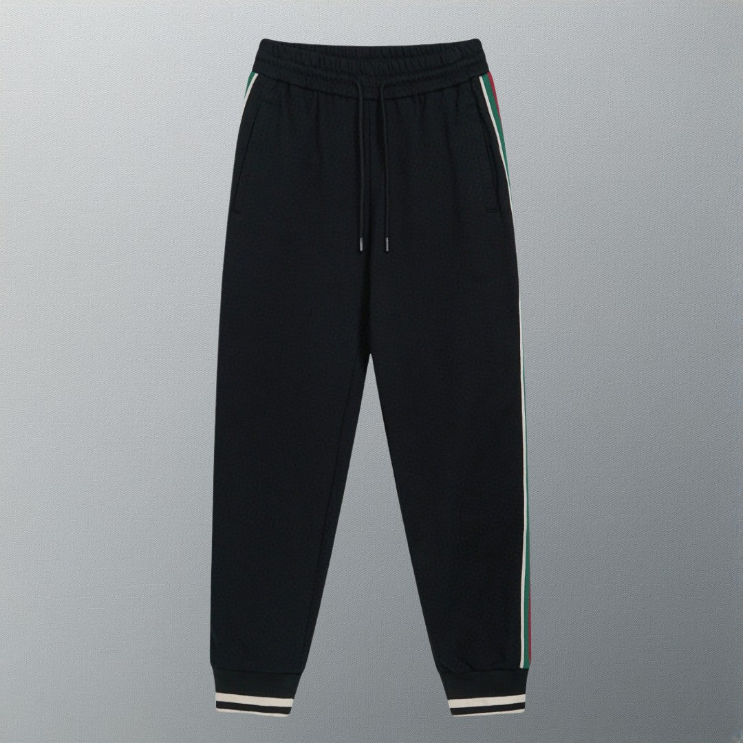 Embroidery drawstring casual trousers