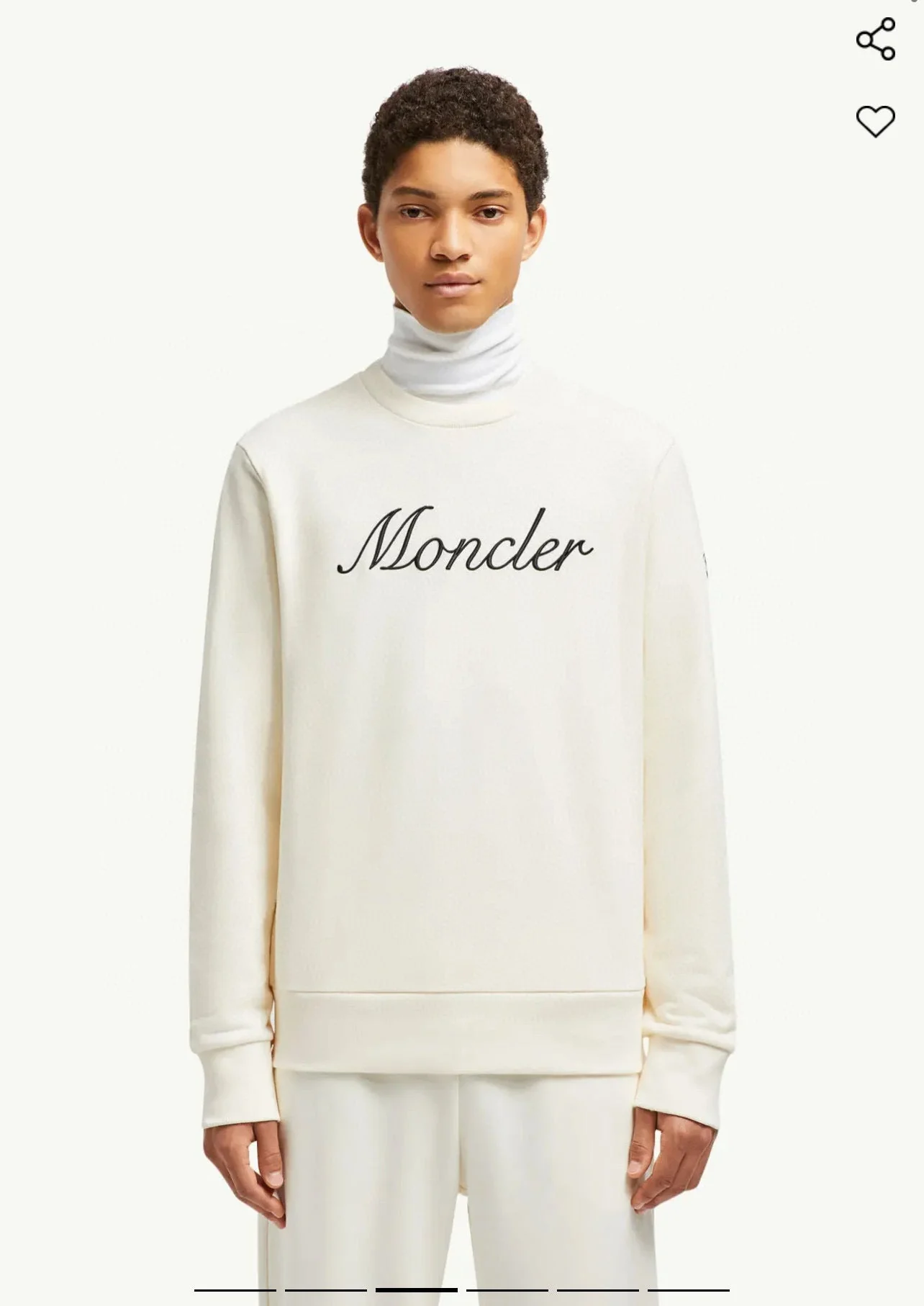 Embroidered crew neck cotton sweatshirt