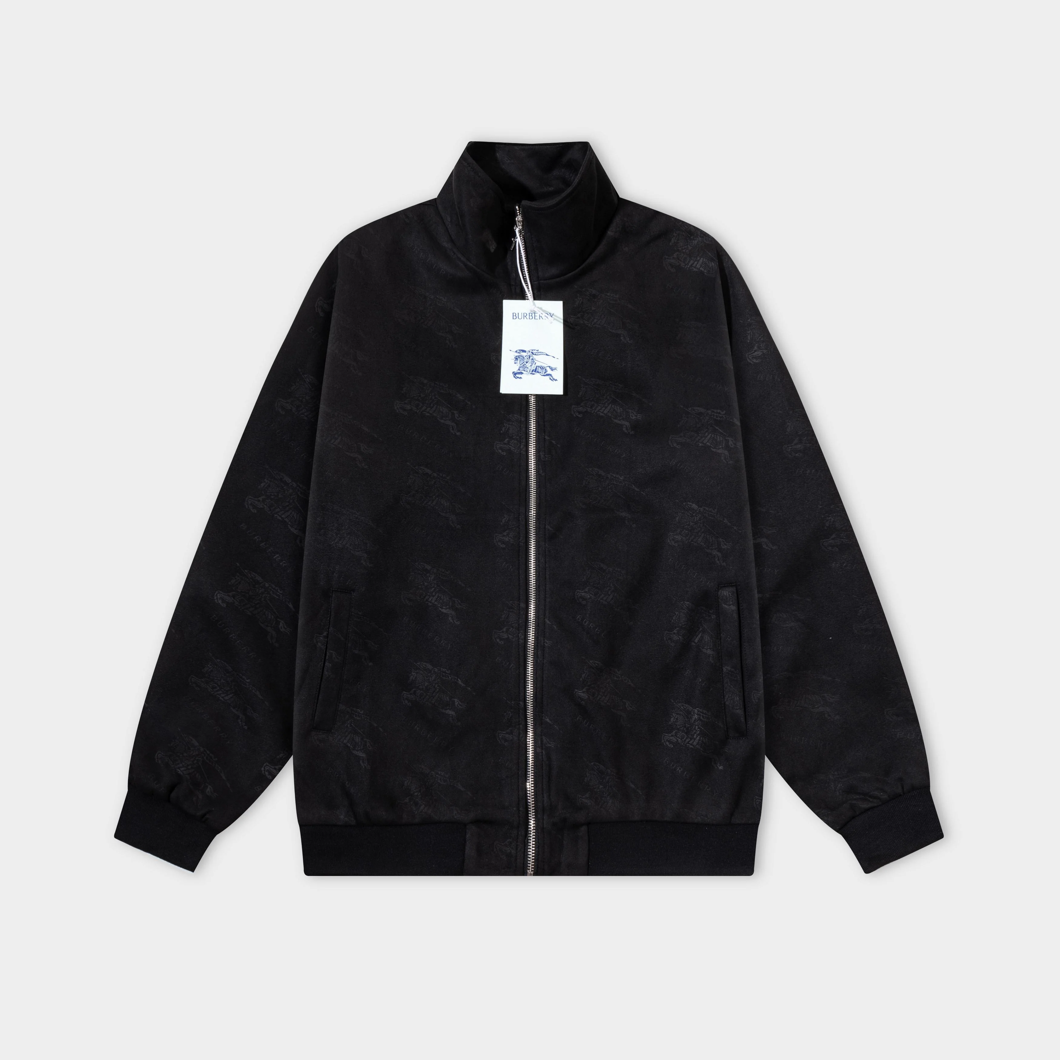 Suede jacquard jacket