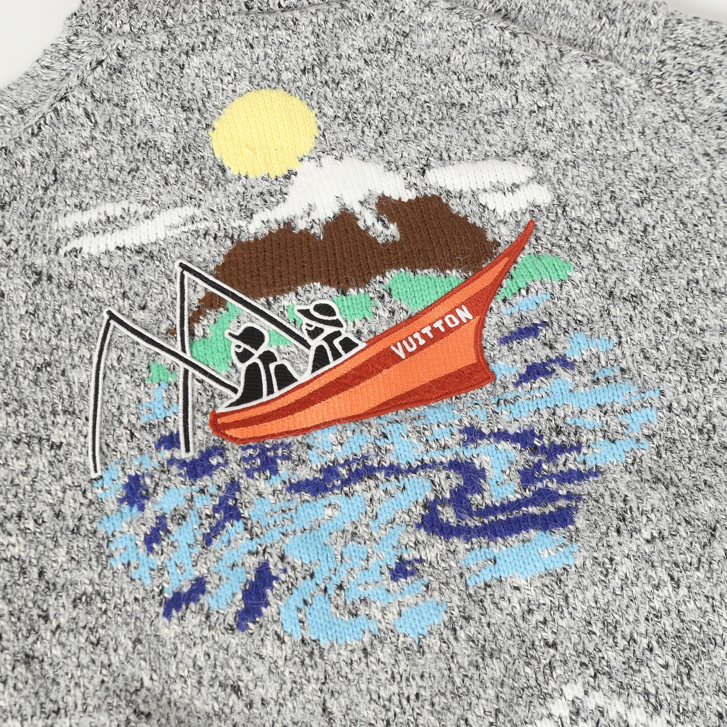 Stylish printed knitted jacket