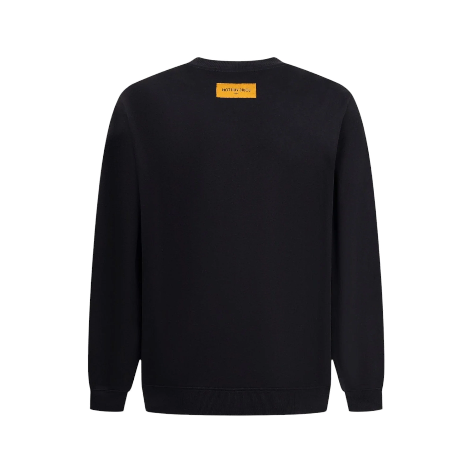 Orange embroidered cotton sweatshirt