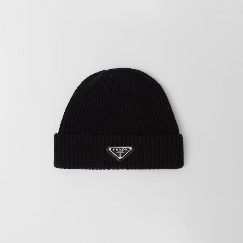 Classic triangular cashmere beanie