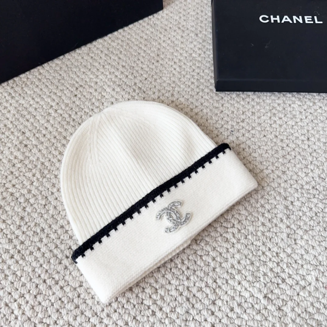 Embroidered Wool Knit Beanie