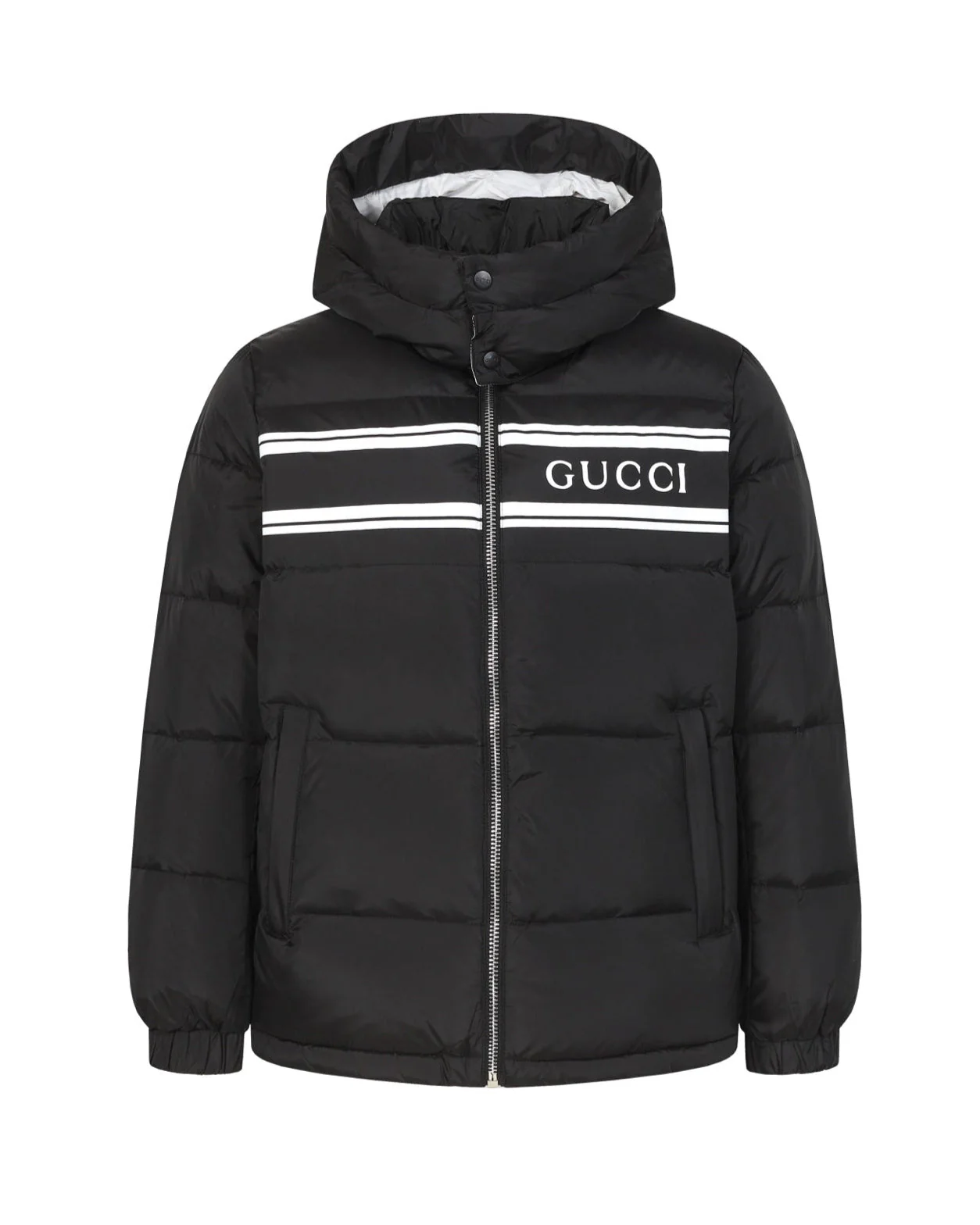 Detachable hooded down jacket